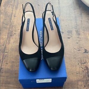 Stuart Weitzman Black Slingback Pumps
